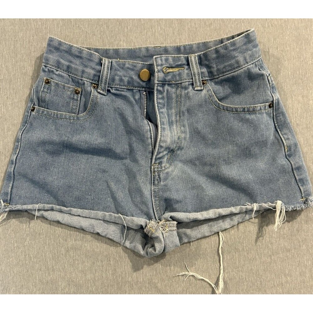 Shein Women's Stretch Blue Jean Cut Off Shorts Petite XS